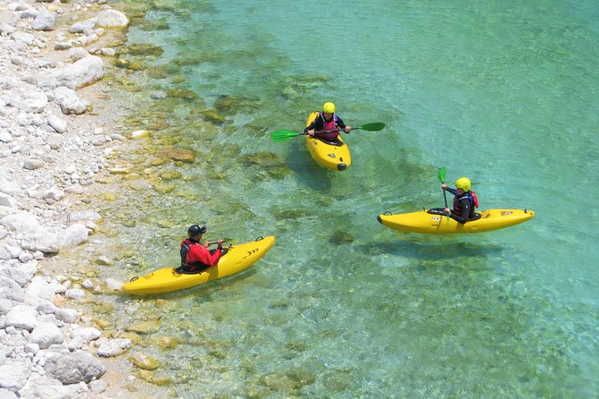 1 day KAYAK COURSE on Soča river, for beginners - Getting outfitted for the Soča