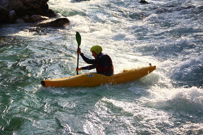 1 day KAYAK COURSE on Soča river, for beginners - Starting in Bovec at Rupa 14a