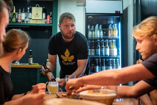 BEER WAY Kamnik Craft Brewery Visit & Tastings - Carniolan sausage, cheese, and meat-free choices