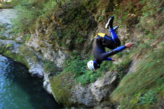Bled and Bohinj Valley Canyoning with Hotel Pickup & Free Photos - Safety gear, swimming, and age limits