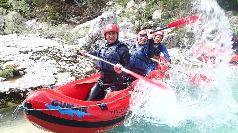 Bovec: Whitewater Canoeing on the Soča River - Rapids, rock formations, and choosing your line