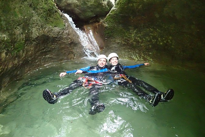 Canyoning in Bled - Abseiling and the zipline section
