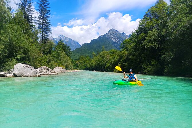 Explore Soča River on Sit on top Kayak with Free Photos - Getting started at the Bovec base