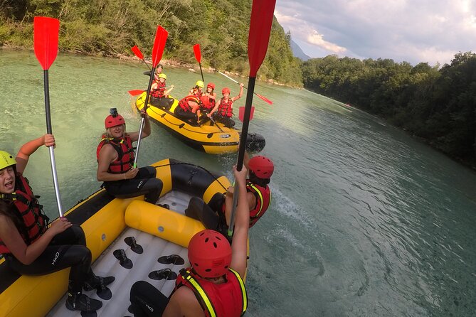 FAMILY RAFTING on Soča river - A gentle start for first-time paddlers