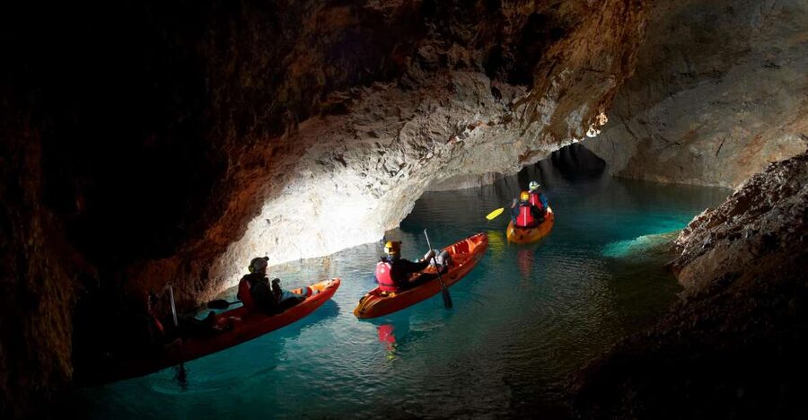 From Bled: Full-Day Underground Kayaking - Riding an original mining train underground