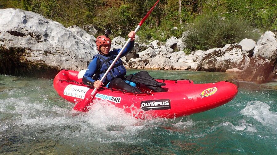 From Bovec: Whitewater kayaking on the Soča River - Learning in calm current before the rapids