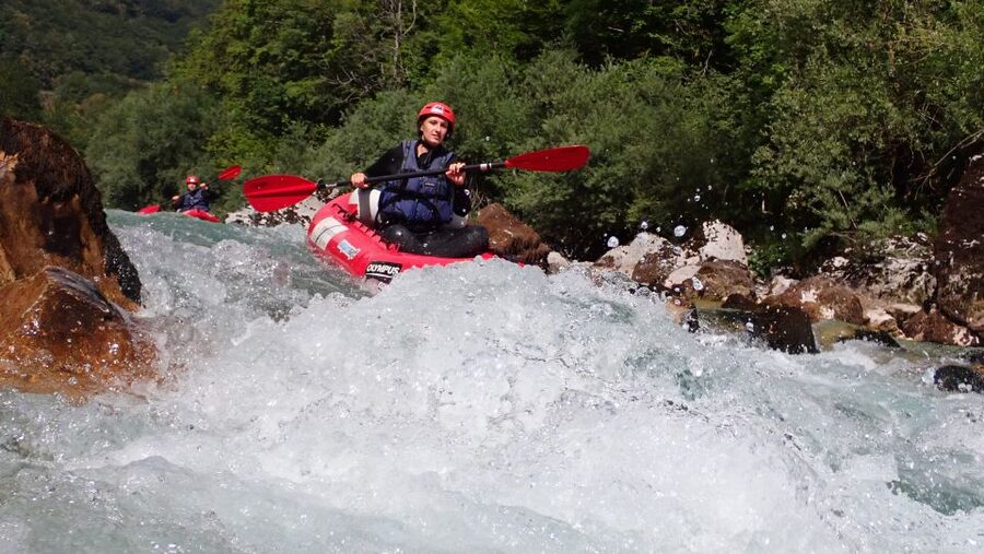 From Bovec: Whitewater kayaking on the Soča River - What the $80 price really includes