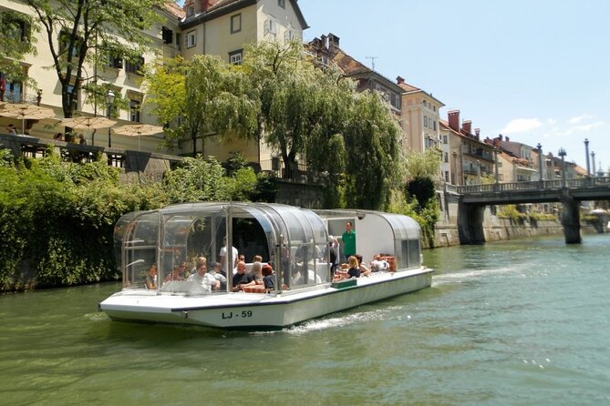 Guided Boat Tour in Ljubljana - Trnovski Pristan Embankment and a greener river view