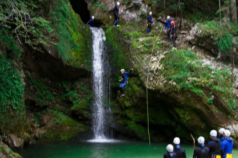 Lake Bled: Canyoning Excursion With Photos - Hiking through rock walls and forest