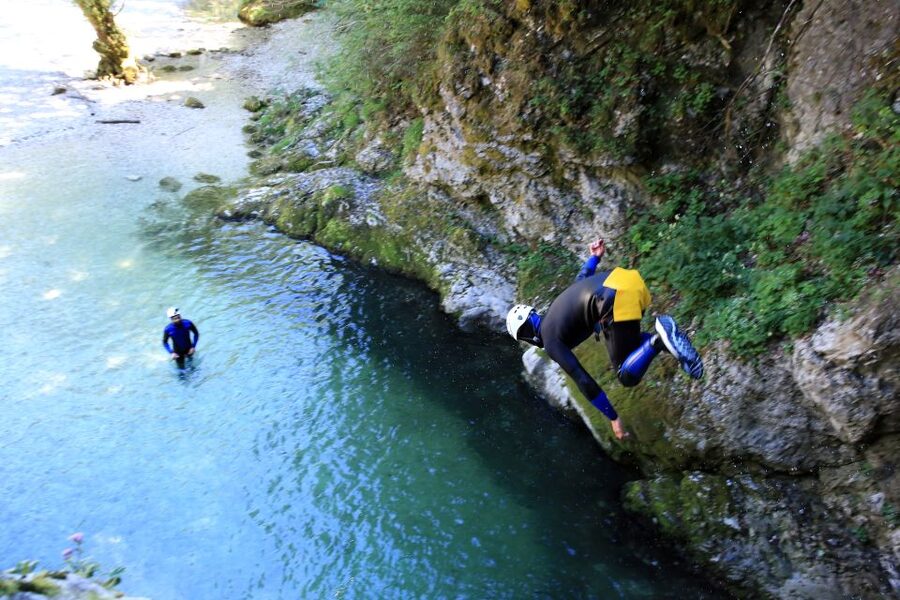 Lake Bled: Canyoning Excursion With Photos - Rappelling and choosing your jump