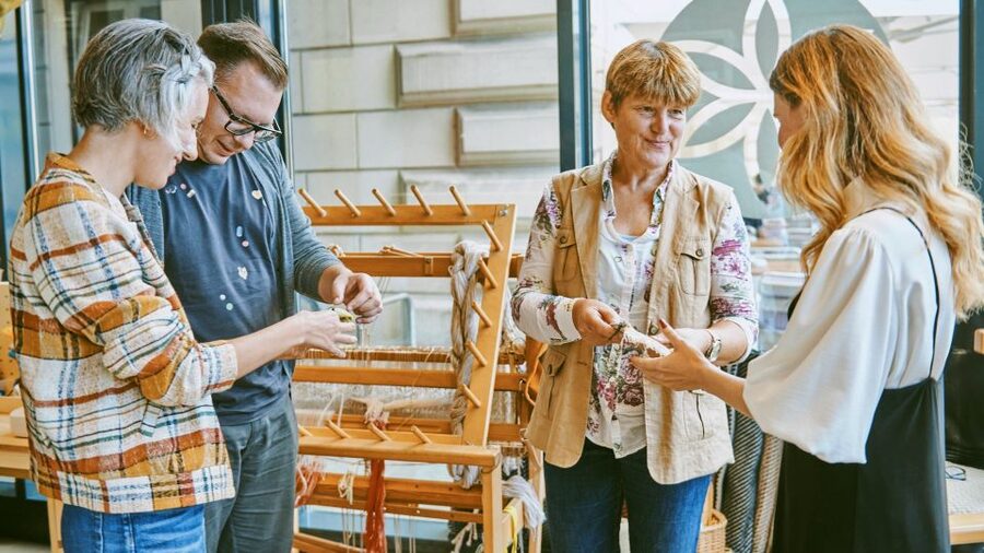 Ljubljana: Interactive Workshop with Experienced Weaver - Meeting Mojca Tomšič beside the Ethnographic Museum