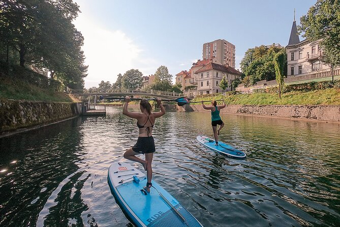 Ljubljana Stand-Up Paddle Boarding Lesson and Tour - Paddling toward Ljubljana Castle