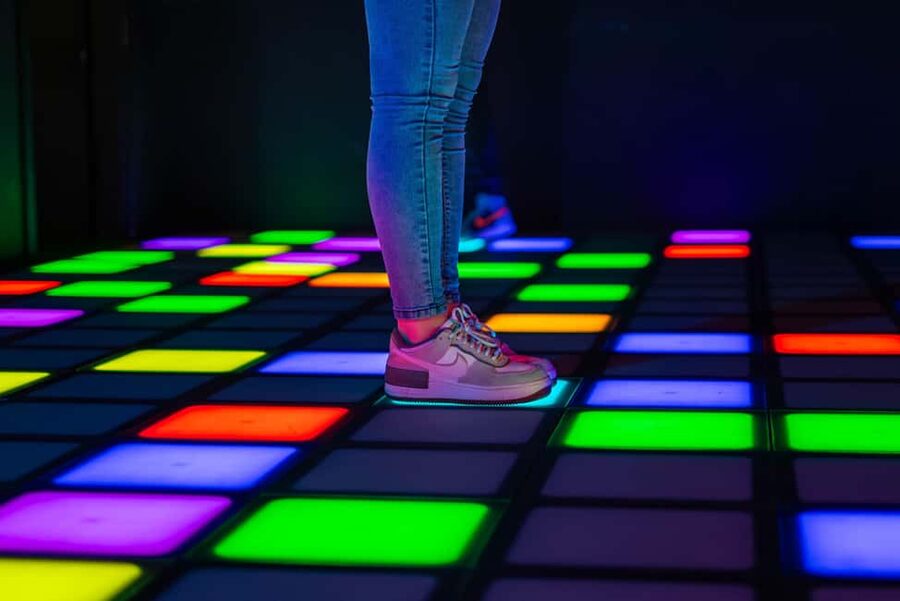 Ljubljana: WOOP! Pixel Interactive Game Experience - The Pixel floor turns movement into the game