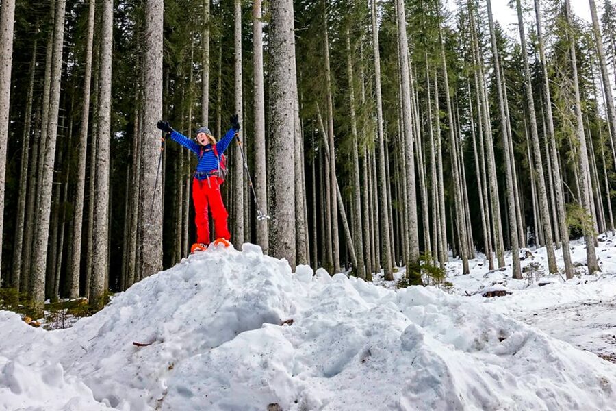 Snowshoeing in Triglav National Park - Learning to walk on snowshoes