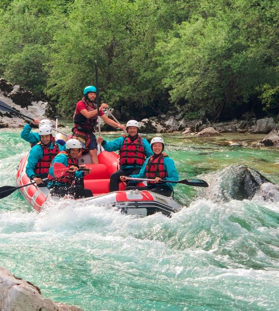 Soca River, Slovenia: Whitewater Rafting - The optional jump from a house-sized boulder