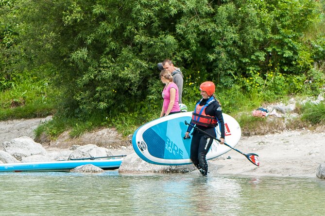 Soca Whitewater Stand-up Paddle Boarding Small Group Adventure - Learning the basics before the first rapid