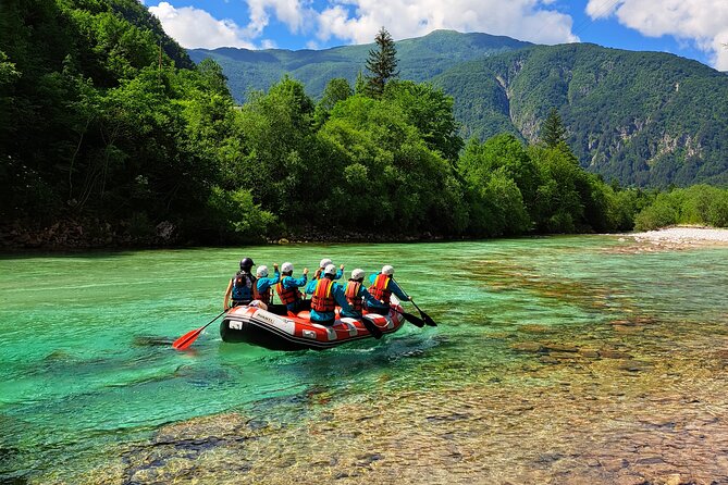 Whitewater Rafting on the Soča River in Bovec, Slovenia - Two swim stops, jumps, and a very cold river