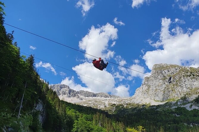 Zipline in Slovenia - A high-altitude start between Kanin and Rombon